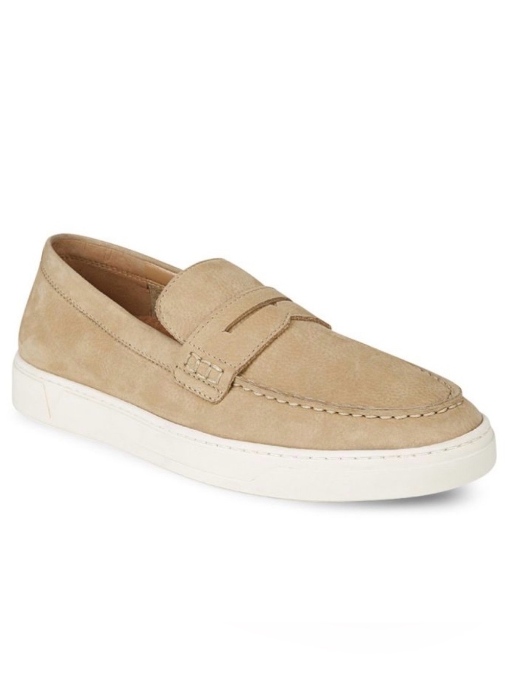 VIONIC Uptown Suede Leather Loafer Cream Beige Tan Nearly New Size 10.5